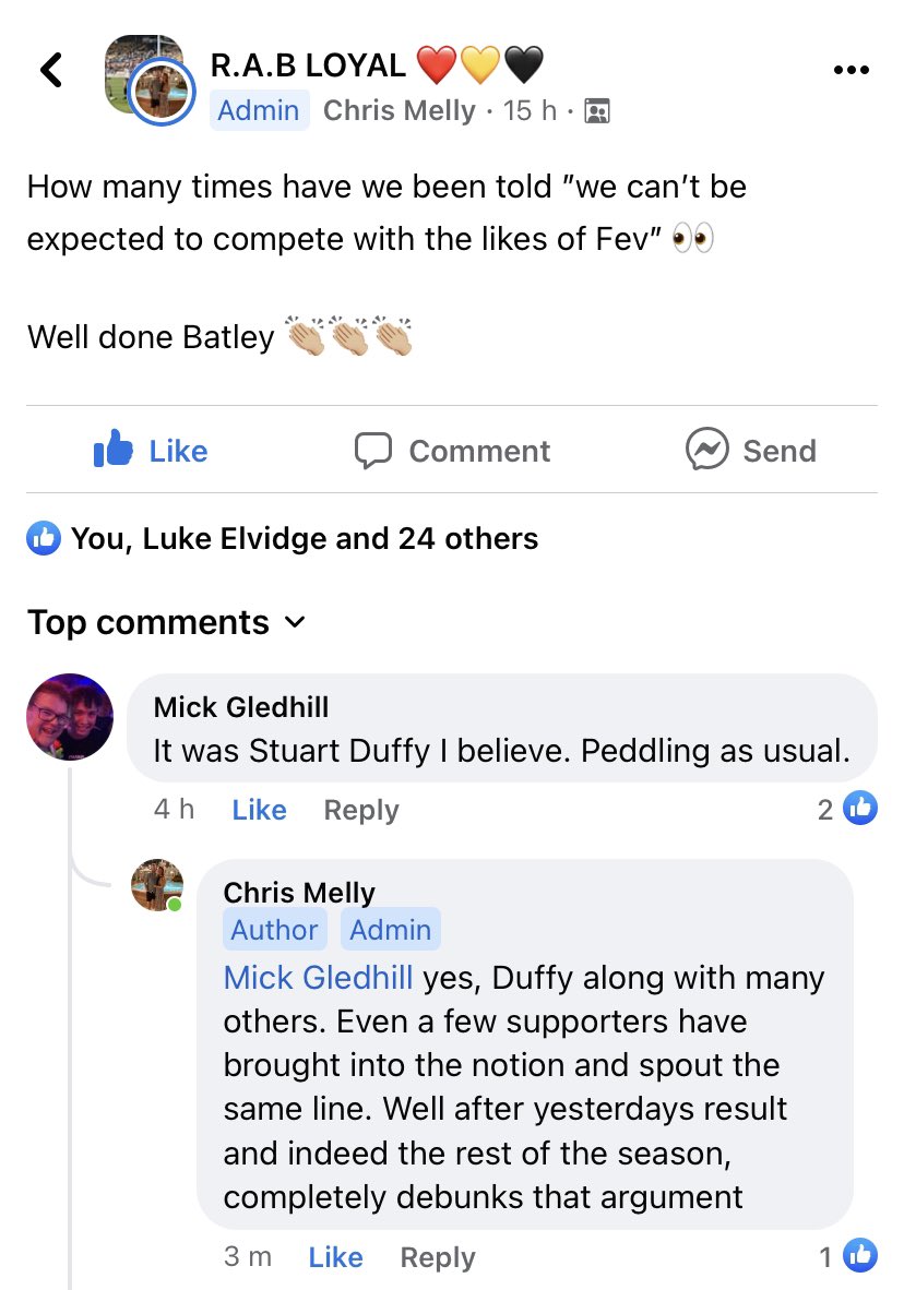 Batley’s success places more pressure on #NigelWood’s Odsal regime, and particularly chastening for Stuart Duffy, who spent the season scolding fans who thought maybe #BradfordBulls should get a bit closer to Fev than a 50 point hiding. 

#rugbyleague