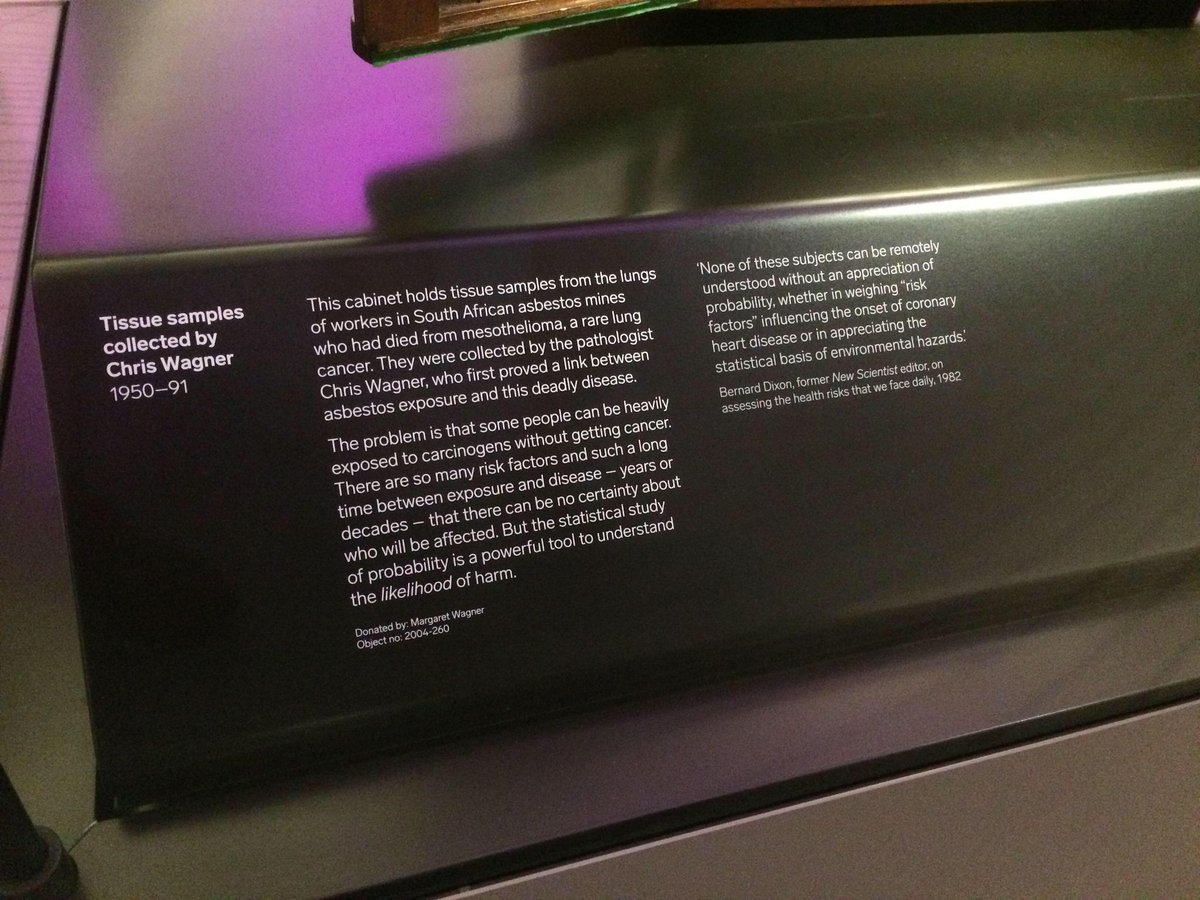 The late Chris Wagner's pathology samples from asbestos workers in the Cape on display <a href="/sciencemuseum/">Science Museum</a> A crucial scientific step towards proving the link between asbestos and fatal lung disease <a href="/mesothelioma/">Mesothelioma</a> <a href="/AsbestosForum/">Asbestos Victims Support Group Forum UK</a>