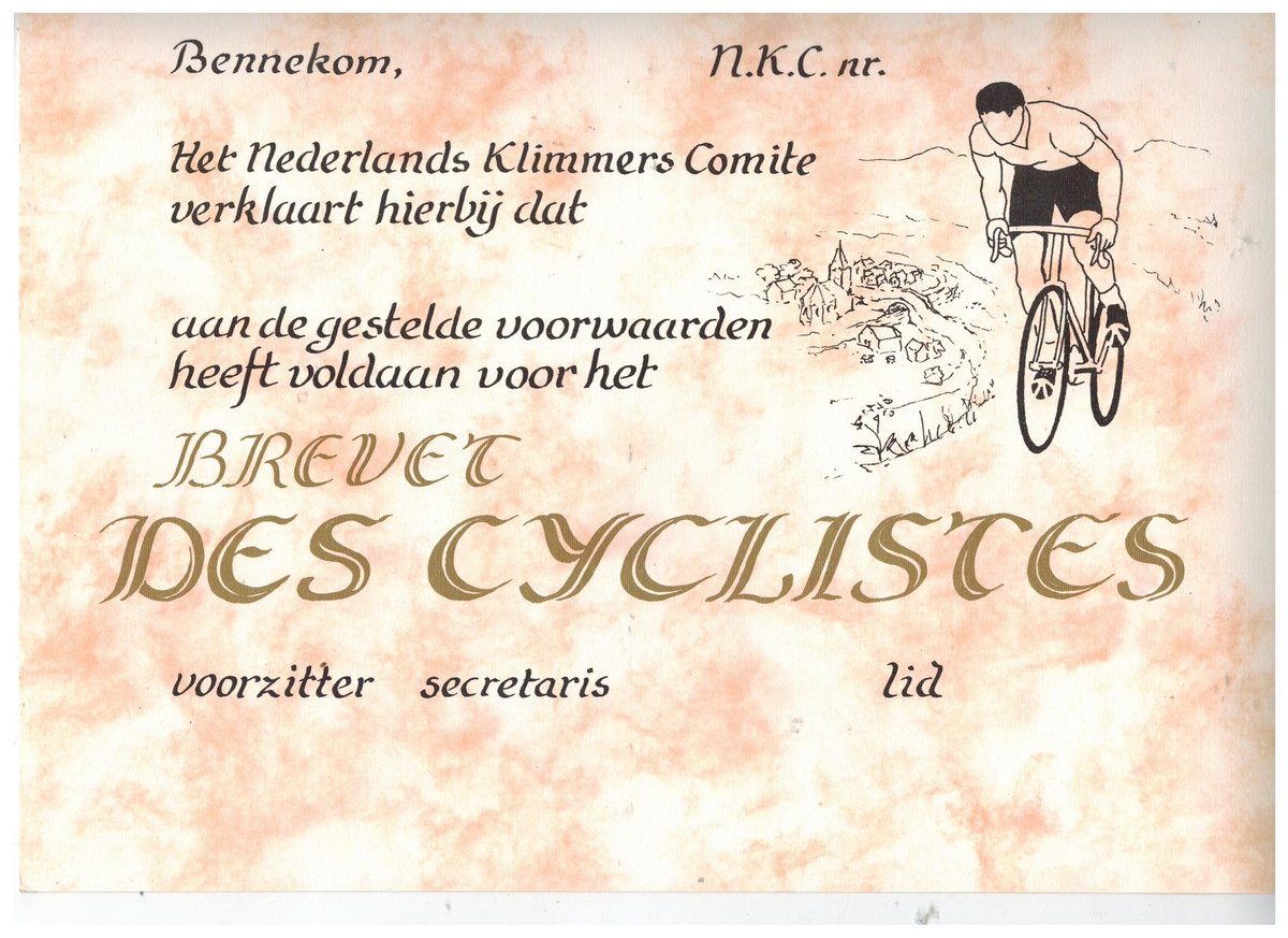 Het N.K.C. (dat zich bezighoudt met het uitgeven van klimbrevetten) houdt op te bestaan. Alleen nog in 2022 kan er voor Klimmersbrevet, Brevet des Cyclistes of Klauterbrevet) ingeschreven. Er dienen dan 8 ritten in 2 jaar te volbracht te worden. klimmersbrevet.nl