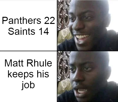 PanthersMemes's tweet photo. Think this just about sums up everyone's feelings rn #KeepPounding  #Panthers https://t.co/jjCqJFRY1a