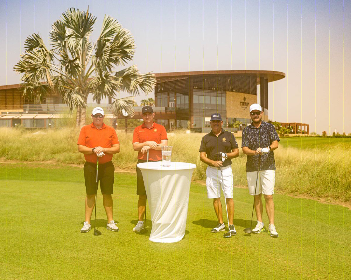 TrumpGolfDubai's tweet photo. The Scratch team regain the trophy in our Annual Scratch vs Member event. Clinching it with a 4-3 win, the result going down to the last match. We wish the Scratch Team good luck for the upcoming season, as they look to defend their title.
#trumpgolfdubai #scratchteam #golfevent https://t.co/UsNsDf9CkC