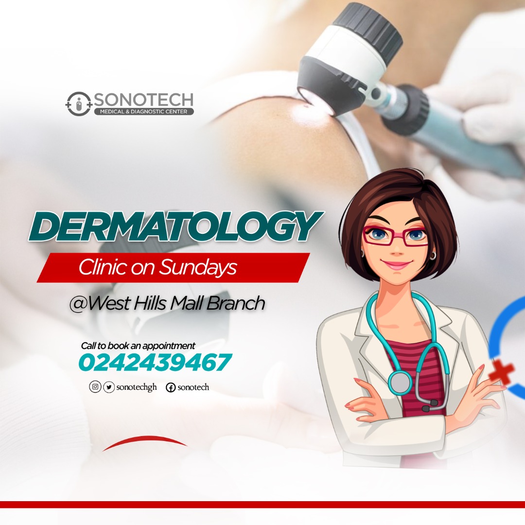 Sonotechgh's tweet photo. Dermatology is the science that is concerned with the diagnosis and treatment of diseases of the skin, hair and nails.                                A dermatologist treats conditions like Atopic dermatitis(eczema), psoriasis, hair loss, nail infections, Acne https://t.co/0oPoGlmdXs