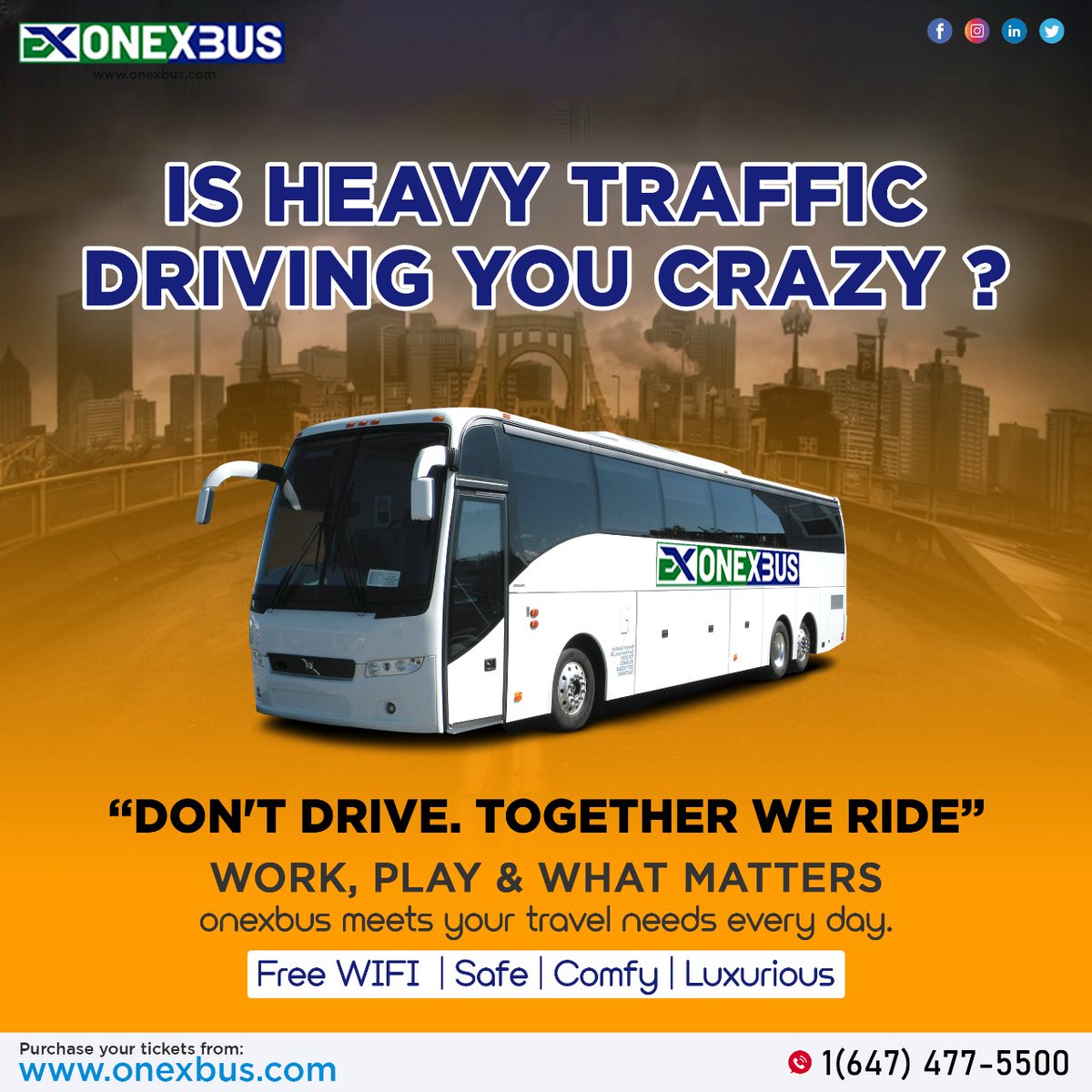 onexbus's tweet photo. Is Traffic Disrupting Your Daily Routine?

Here is the solution for all your travel needs..

🚍Confirm your Tickets right now
🌐 https://t.co/xkIPudmKYj
_
#onexbus #IntercityTravel #lineservice #canadatravel #canada #ontario #toronto #Seat #comfortable #comfy #relax #avoidrush https://t.co/cYH7eacrct