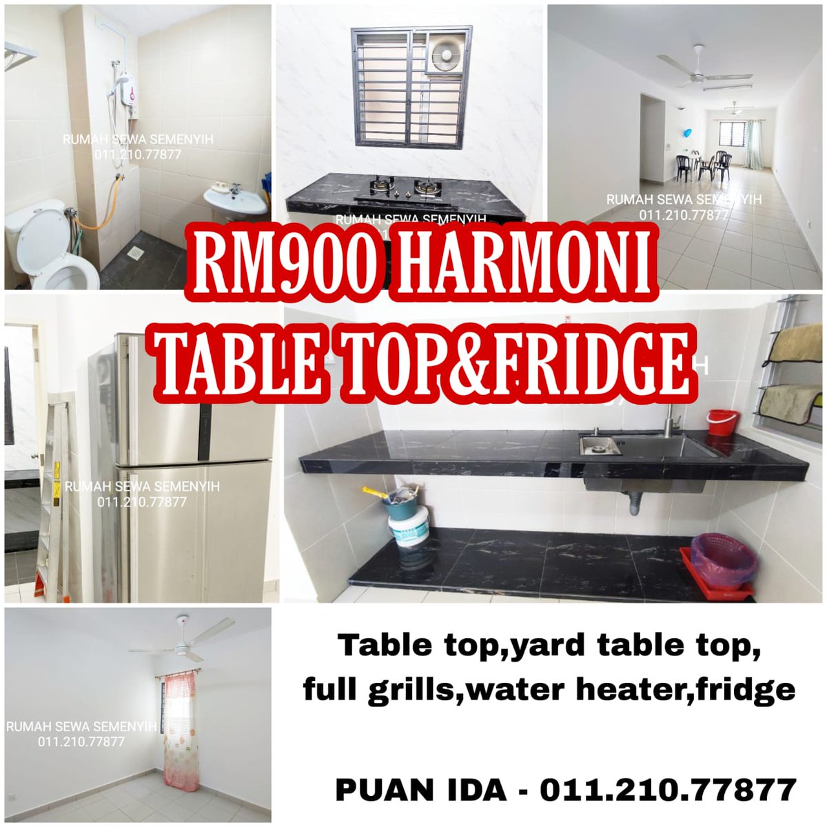 IdaHartanah's tweet photo. HARMONI RM900 WITH TABLE TOP&amp;STOVE &amp; FRIDGE

OCTOBER INTAKE!

3 ROOMS 2 BATHROOMS
TABLE TOP INSIDE AND YARD AREA+ STOVE
FANS
LIGHTS
FULL GRILLS
INCLUDING MAINTENANCE FEES
2 CARPARKS
900sqft

Puan Ida 
https://t.co/BeM3JEYIjF

011.210.77877 https://t.co/4kQLracRlM