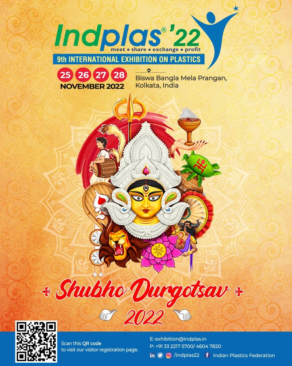 indplas22's tweet photo. सर्वमंगल मांगल्ये शिवे सर्वार्थ साधिके। शरण्ये त्र्यंबके गौरी नारायणि नमोस्तुते॥
.
.
#durgapuja2022 #SharadUtsav #indplas2022 #indianplasticsfederation #plasticexhibition #Durgotsav #navratri2022 #maadurga https://t.co/Yvsq93UtuN