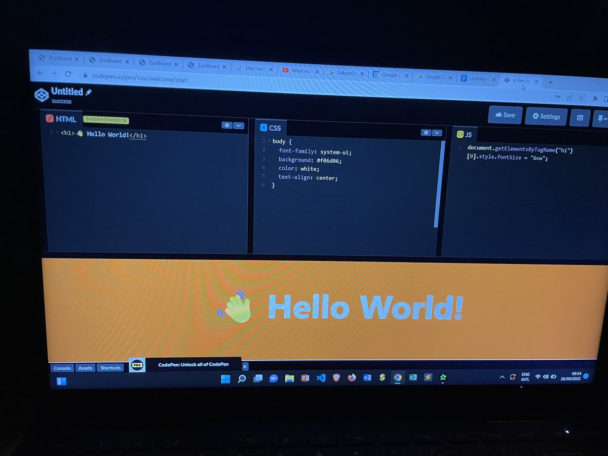 switsuccy's tweet photo. @StephenEniJr @theZuriTeam Codepen is a social development environment for frontend designers and developers where you can build and deploy a website, show off your work and build test cases to learn… https://t.co/jGytN466vi