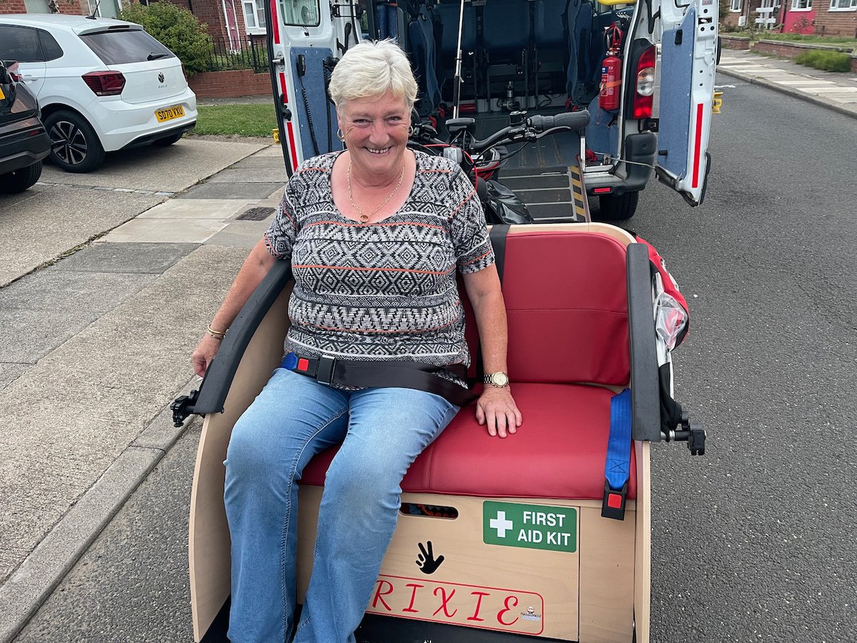 CWAStockton's tweet photo. When you take time to provide feedback, we always listen and, where possible, act. Here, Caroline is modelling our new, extended seatbelts.
@CoopUK #TrixieTrishaw #CyclingWithoutAge #CWAStockton #LetsEndLoneliness #StocktononTees #ItsWhatWeDo #TheCoopWay #NLCommunityFund https://t.co/yjsOlmJllr