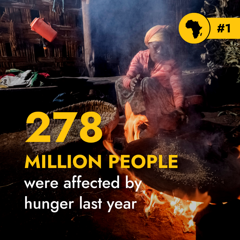 IFAD's tweet photo. Small-scale farmers in Africa have the potential to feed the world, but unequal global dynamics are holding them back.

These 👇5️⃣ numbers show how transforming African agriculture can make a BIG difference.

#AfricaFoodSystemsForum2023 | @TheAGRF