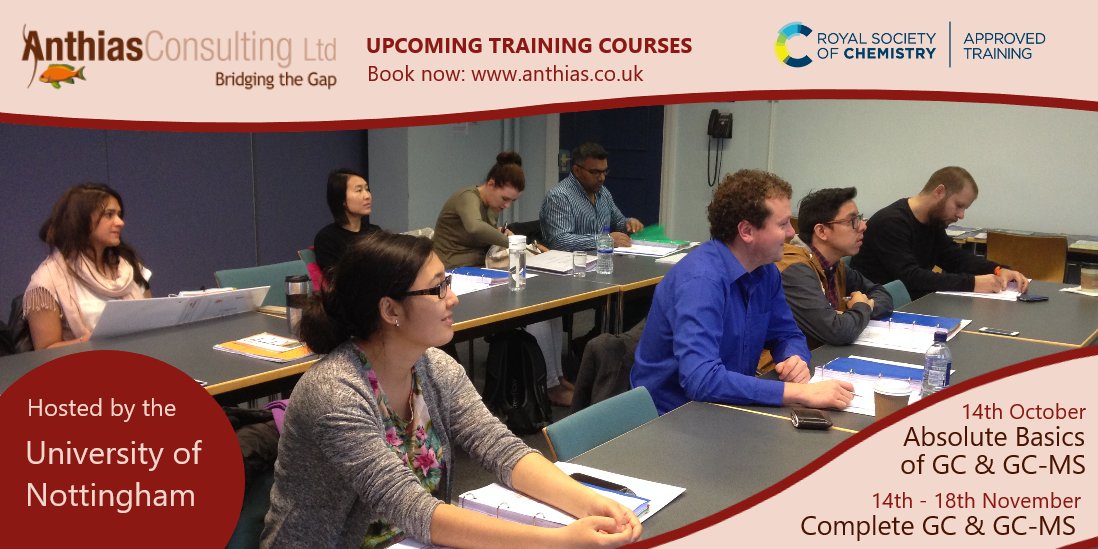 UoNFoodflavour's tweet photo. We're delighted to be hosting @anthiasconsult's upcoming Gas Chromatography courses here at the University of Nottingham (Sutton Bonington Campus). Find out more and book your place at https://t.co/ysCQhzBT42 (1 day course) and https://t.co/hdFfQFNEnf (5 day course) https://t.co/SkNPZ5dueB