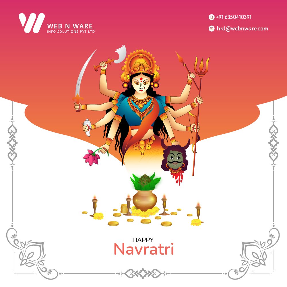 webnware's tweet photo. May Maa Durga is always there to guide us through the difficult times of our lives. Warm greetings on the occasion of Navratri to you and your loved ones.
Happy Navratri! #Navaratri #DurgaPuja #DurgaMaa https://t.co/o7ZxZrg4ui