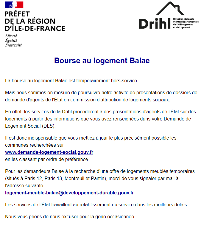 Fu_miste's tweet photo. Imagine t'es un service qui propose des logements sociaux à des gens potentiellement en galère. Et ta plateforme est "temporairement hors service", un temporaire de 3 semaines quand même. C'est quel niveau d'amateurisme ? #drihl #balae @Prefet75_IDF https://t.co/bOHUPOH3G8