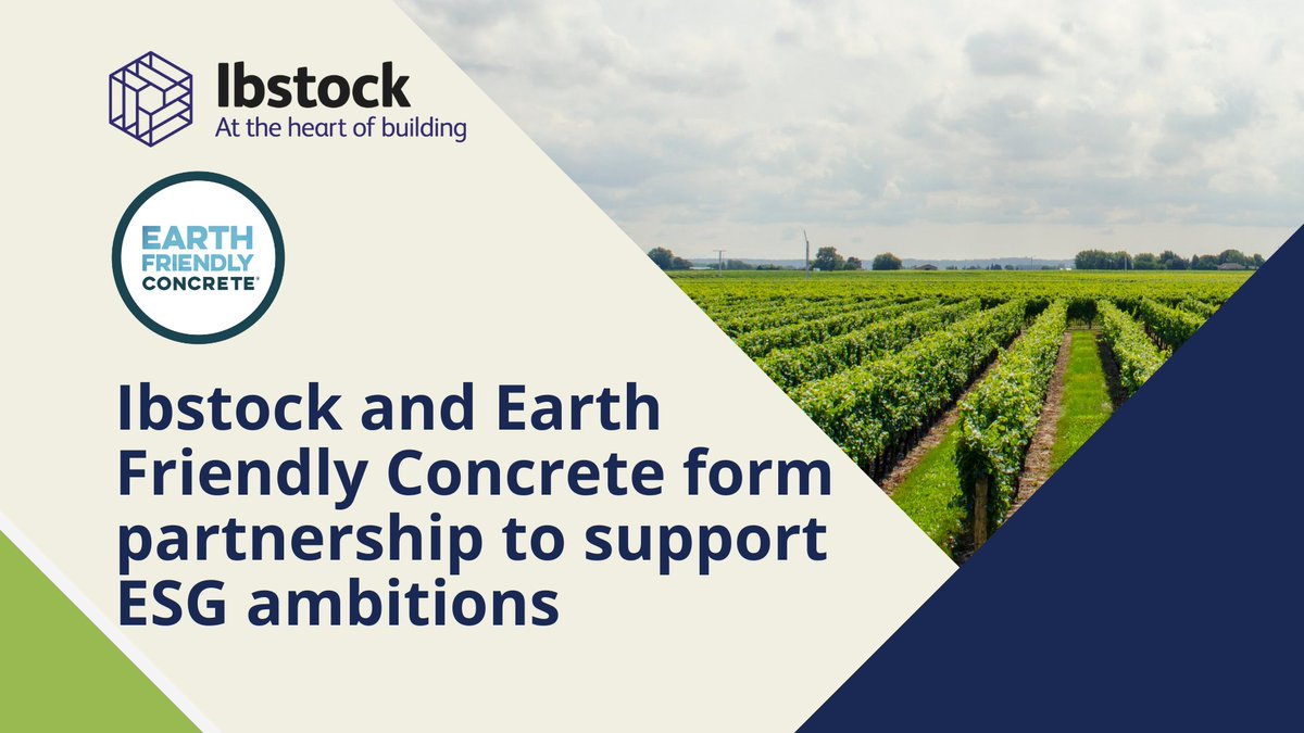 Ibstock and Earth Friendly Concrete (EFC) have entered into a new partnership to create ultra-low carbon concrete products, which supports Ibstock’s ambitious ESG targets. Read the full story:
ow.ly/YwI350KSF0I. #esgstrategy #lowcarbon #attheheartofbuilding