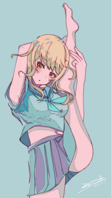 #東京ドールズファンアート #レイナ登録日 実は結構描いてるー。アリスギアにチームBも実装してくれー(欲望) 