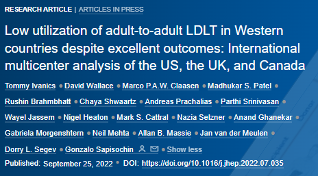 Journal of Hepatology (@jhepatology) on Twitter photo 🆕Article in press❕
Low utilization of adult-to-adult #LDLT in Western countries despite excellent outcomes: International multicenter analysis of the US, the UK, and Canada
Read it here👉bit.ly/3LGw4pf
<a href="/ivanics_t/">Tommy Ivanics</a>
@sapisochin
#LiverTwitter 🆕Article in press❕
Low utilization of adult-to-adult #LDLT in Western countries despite excellent outcomes: International multicenter analysis of the US, the UK, and Canada
Read it here👉bit.ly/3LGw4pf
<a href="/ivanics_t/">Tommy Ivanics</a>
@sapisochin
#LiverTwitter