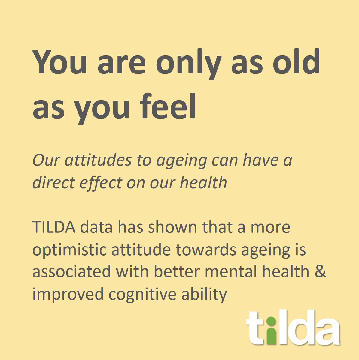 To mark #PositiveAgeingWeek 2022 we are sharing some of TILDA's unique research insights to date