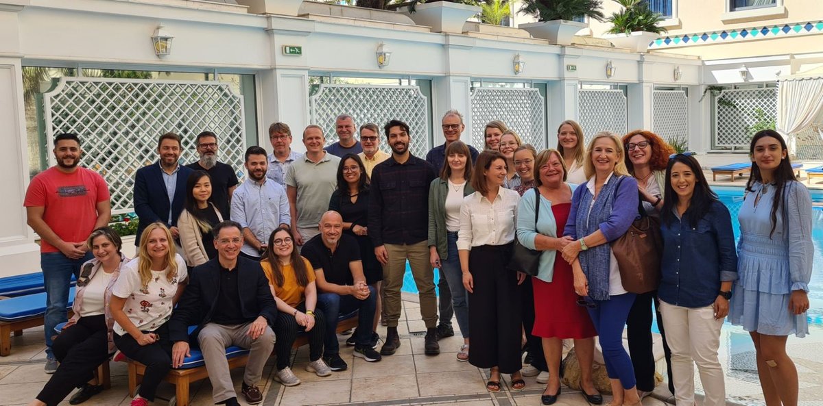 neoprismc's tweet photo. Great seeing most of our ESRs and PIs back in Athens after a long period of COVID restrictions. Although autumn weather has arrived in most of our countries, Greece has shown its best side with sunny coffee breaks at the pool and delicious Greek food. https://t.co/AX8ftKT1ub