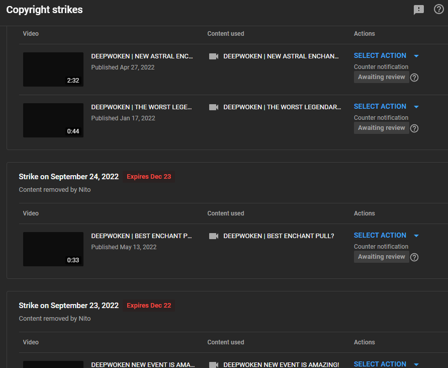 count_ko's tweet photo. @YouTube Hi Youtube I would like to report my videos being incorrectly copyrighted striked. I tried to get it resolve but the team isn't looking at my messages. The videos I had posted were never copyrighted and has been on my channel for months until it was mass striked. https://t.co/GpEpTGKYqE