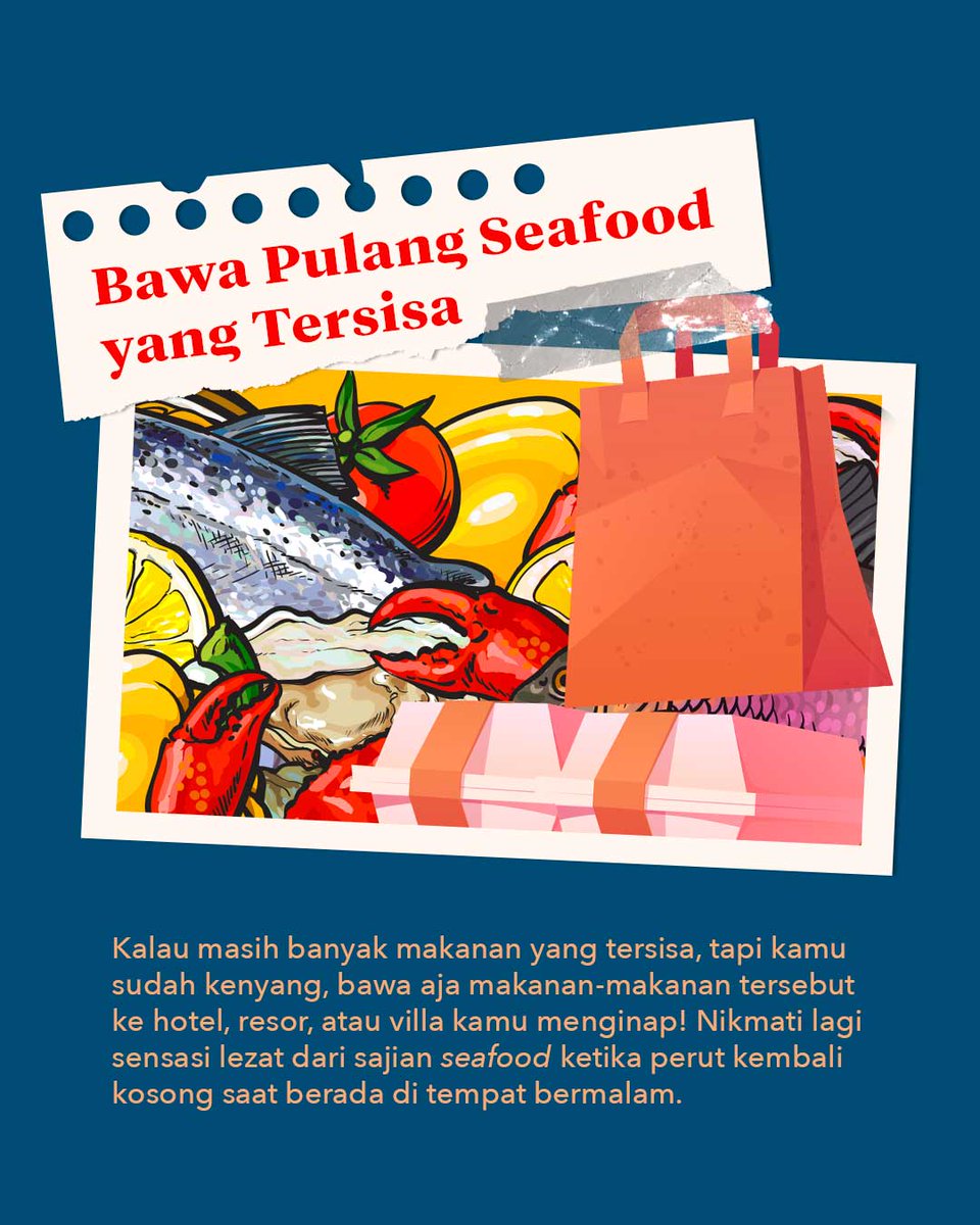 KemenPariwisata's tweet photo. Yuk simak #Positips dari Mimin biar #SobatParekraf bisa nikmatin kuliner seafood di Bali dengan puas, murah, dan maksimal 🐠👆🏻 https://t.co/l4luz0MoeK