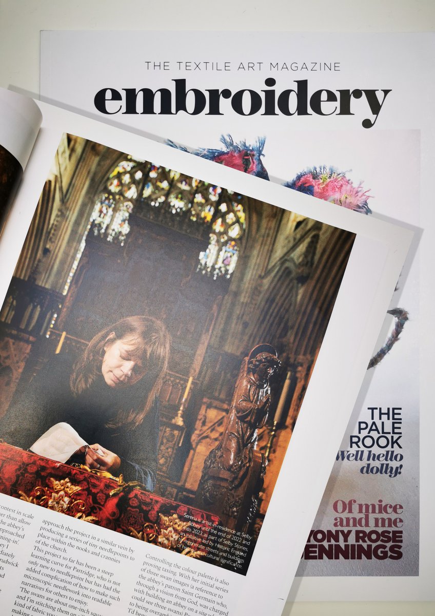 Not often (ok, never) that I get shots featured in 'Embroidery' magazine, so nice to see this portrait and other shots of artist @SerenaPartridge at @selby_abbey featured in the current issue. Shot for @SelbyStories #Selby @VisitHeartYorks #embroidery #art