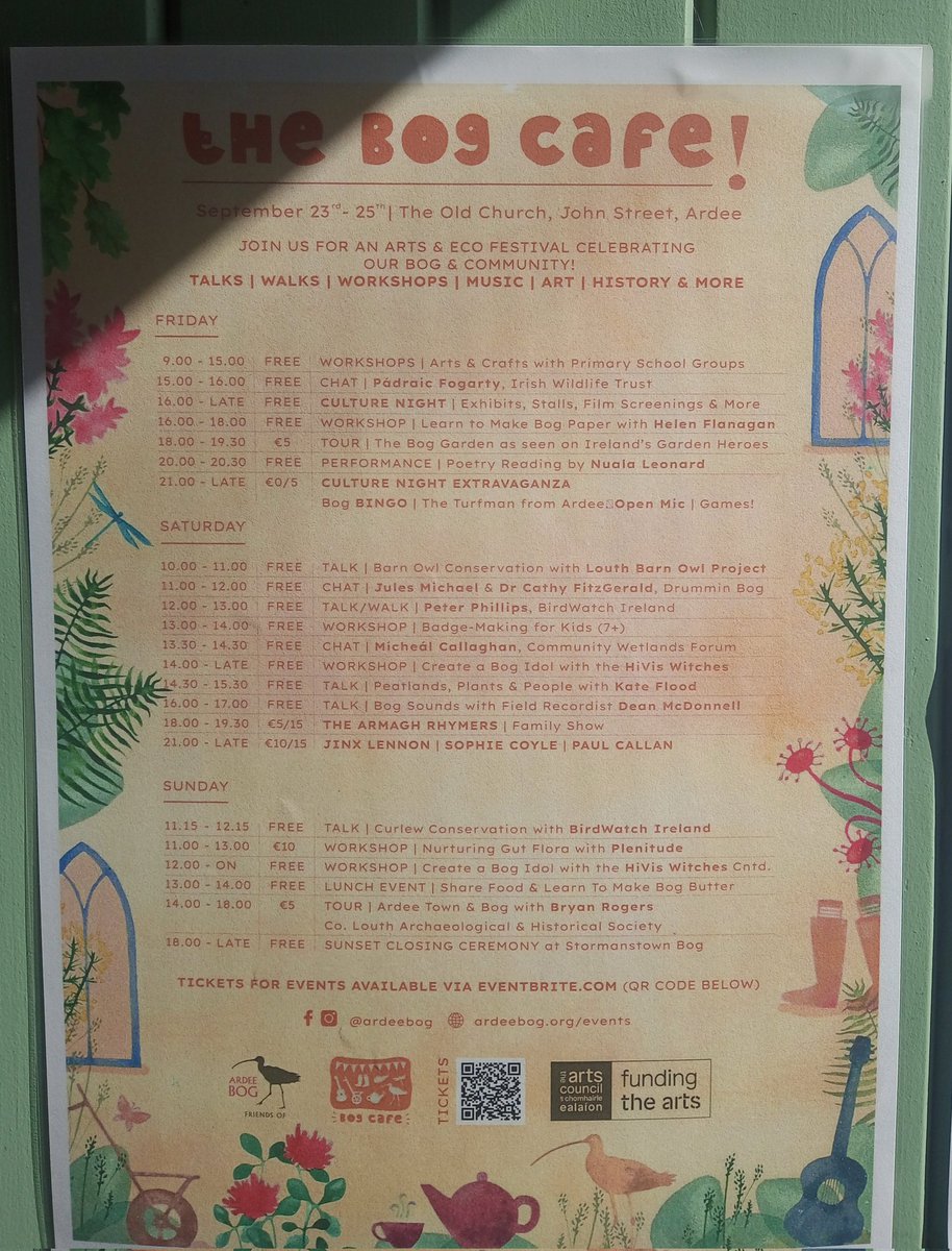 Hats off to all the folks behind the wonderful #ArdeeBogCafe a brilliant mix of chats, art, &amp; ecology in a gorgeous venue!
