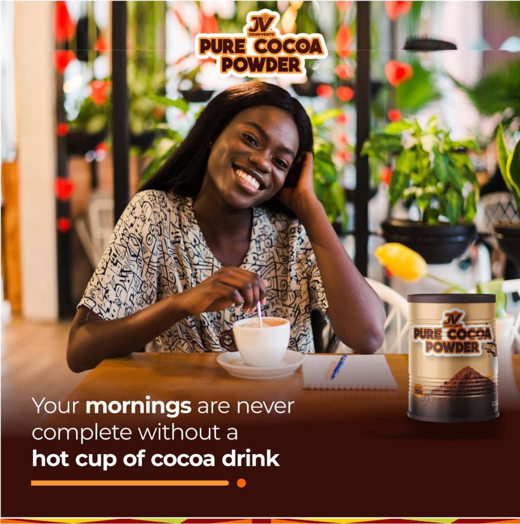 johnvents_foods's tweet photo. Good morning! What better way to start your morning than with a hot cup of cocoa drink?
#JVCocoaPowder
#EnjoyGoodness
#MondayMotivation https://t.co/YzUSSVhjN7