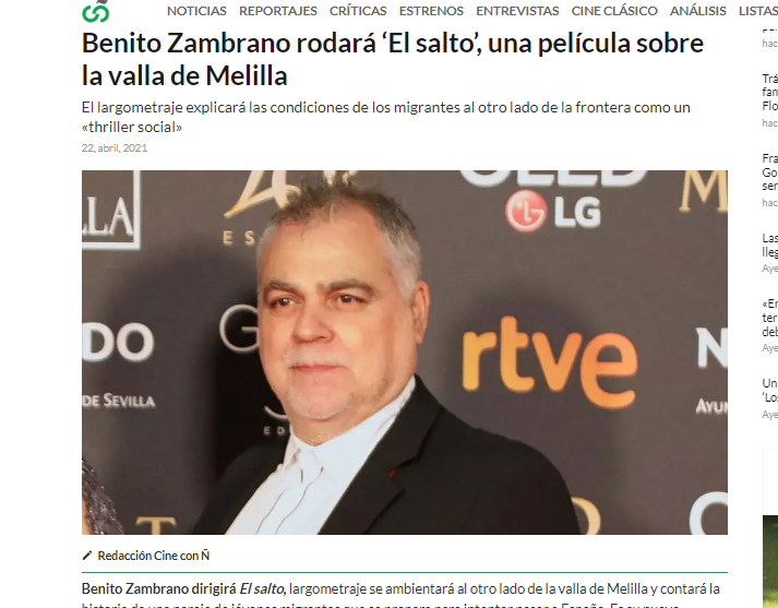 Vinuesavallas's tweet photo. Próximamente en los cines nuestra última valla de película. En Vinuesa vallas y cercados hemos ejecutado el proyecto de la replica de la #VallaDeMelilla para la nueva producción de @Benitozambrano #ElSalto 
via: @cineconñ
#vallasmetalicas #vallasdepelicula #verjametalica https://t.co/FHp4Znr0B3
