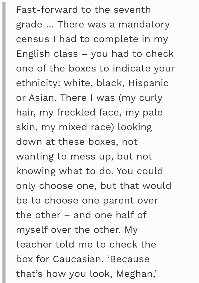 Gaynor4Brexit's tweet photo. @onyxangel2021 @MarkleLiar @meyoudontsee21 Sorry, what's demunizing?

The truth isn't disgusting.

The only one playing games with the race card is Harry's wife. In her own words she's not black.⬇️ Biracial isn't a race. She's more than ½ white &amp; if she was 100% white &amp; told lies about her in-laws, I would feel the same. https://t.co/ljKR7hXBjr