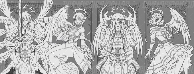 Darklord /fallen angel series 
Collab with Mana moon 