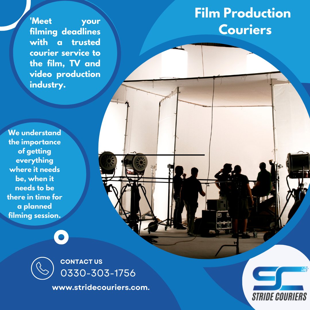 We have a range of courier services available for all your film production requirements. So, whether it’s filming equipment, film props or urgent documents you need taking to or from the set, we can provide a fast and reliable courier service to get them there.