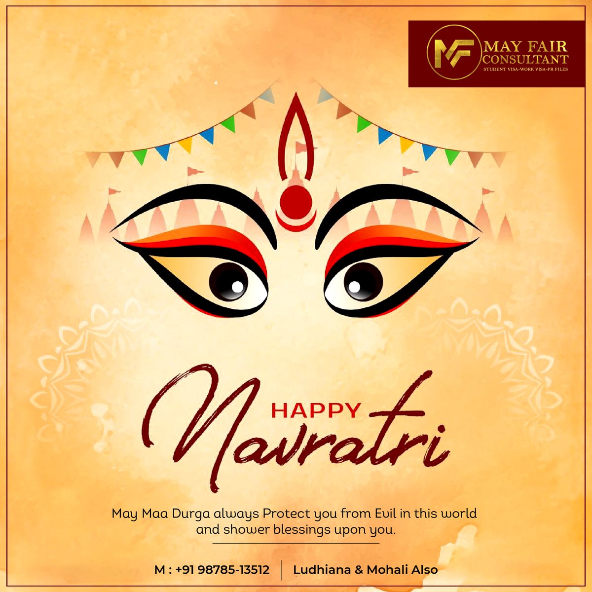 may_consultant's tweet photo. Mayfair consultants wish you a Happy Navratri, we wish these devotional nine days bring more opportunities for work and study visas to all willings there. TEAM MAYFAIR CONSULTANTS
*
#navratri #navratrispecial #india #durgapuja #jaimatadi #durga #happynavratri #mayfairconsultant https://t.co/U5FG3krUBU