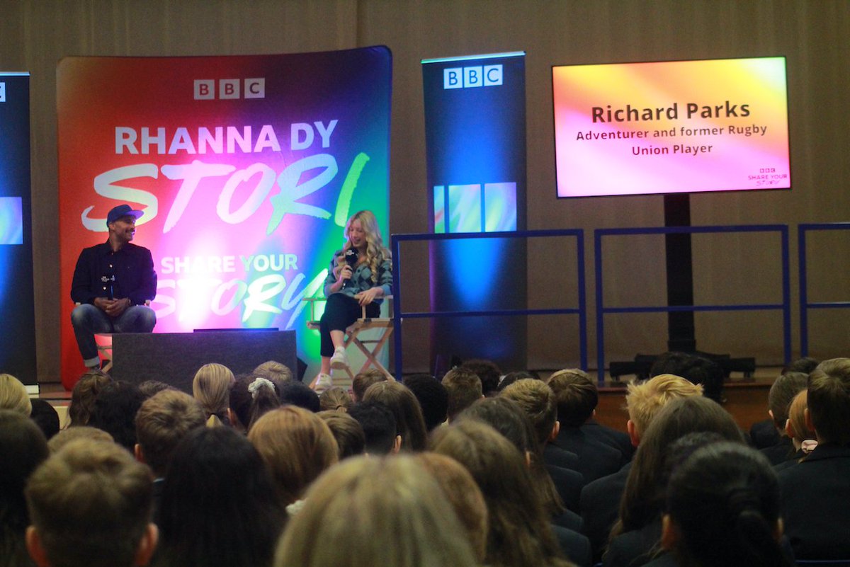 sjhsnewport's tweet photo. It was a pleasure to welcome the BBC and Mr Richard Parks today. He chatted about his sporting career and amazing record breaking adventures but also the importance of mental health and being kind.
@richardparks #BBCShareyourstory #100yearsofBBC #BBC100schools https://t.co/XtbTZhJPQf