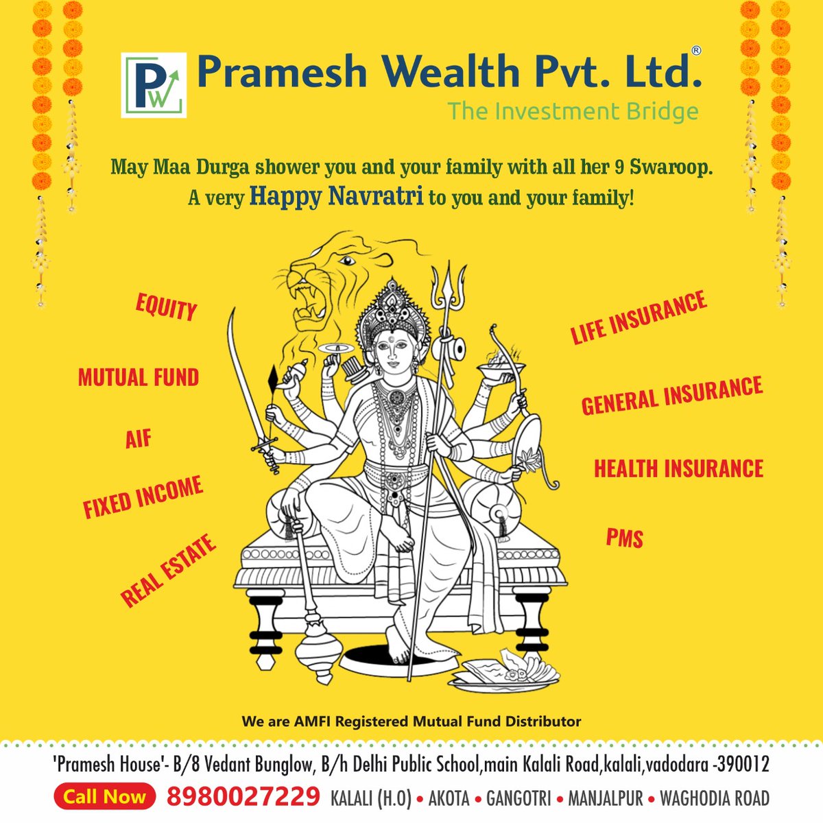 pramesh_wealth's tweet photo. May Maa Durga shower you and your family with all her 9 Swaroop. A very happy Navratri to you and your family! https://t.co/xUPEwihfja