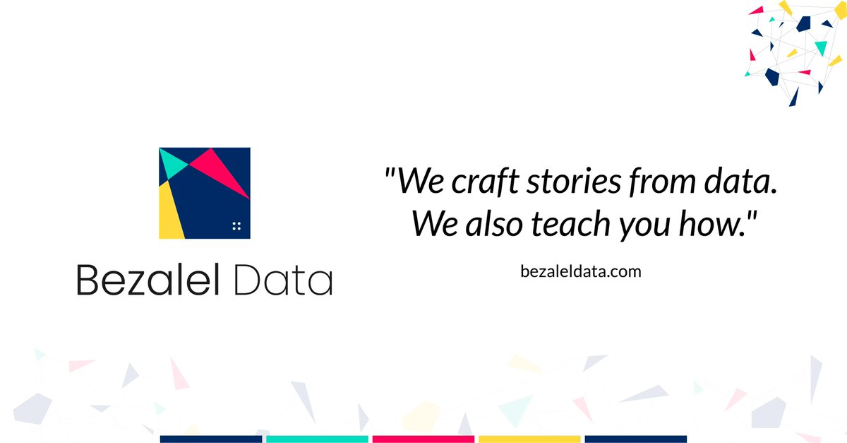 bezaleldata's tweet photo. Hello World! 🤩 We are Bezalel Data. Today we are setting out to create a #culture of humanising the #data at the workplace. And what better way to do it than through data #storytelling. Get in touch with us to know more.  https://t.co/dvYjS0SBC6 https://t.co/oBT6U7d7Vw