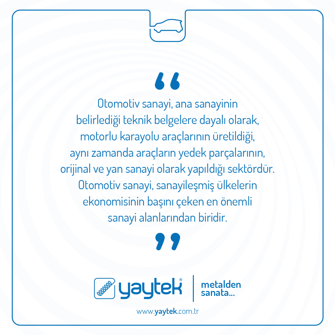 YaytekYay's tweet photo. 📌OTOMOTİV SANAYİ

Otomotiv sanayi, ana sanayinin belirlediği teknik belgelere dayalı olarak, motorlu karayolu araçlarının üretildiği, aynı zamanda araçların yedek parçalarının, orijinal ve yan sanayi olarak yapıldığı sektördür.

☎️+90 332 345 05 07
🌐https://t.co/v0VOku4Str https://t.co/QPJgVPud3l