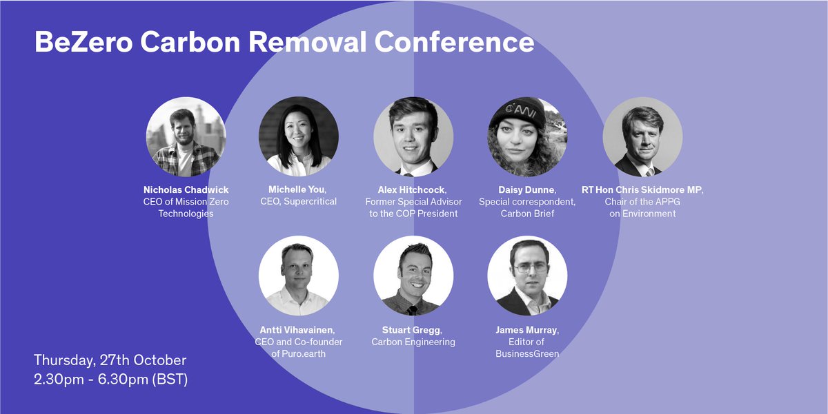BeZeroCarbon's tweet photo. Join us on the 27th October for the in-person BeZero Carbon Removal Conference in London. The event will bring together speakers across business, policy and media. Apply for a ticket to attend by emailing us at events@bezerocarbon.com https://t.co/DfcfPRt4GD