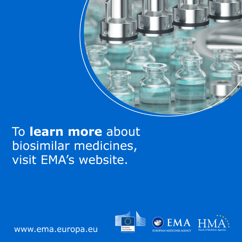 EMA_News's tweet photo. Do you know what a #biosimilar #medicine is ❓  

To date EMA has approved 8⃣6⃣ biosimilars that help treating serious diseases such as #diabetes and #cancer.

All EU-approved 🇪🇺 biosimilars are interchangeable with their reference medicine or an equivalent biosimilar ✅