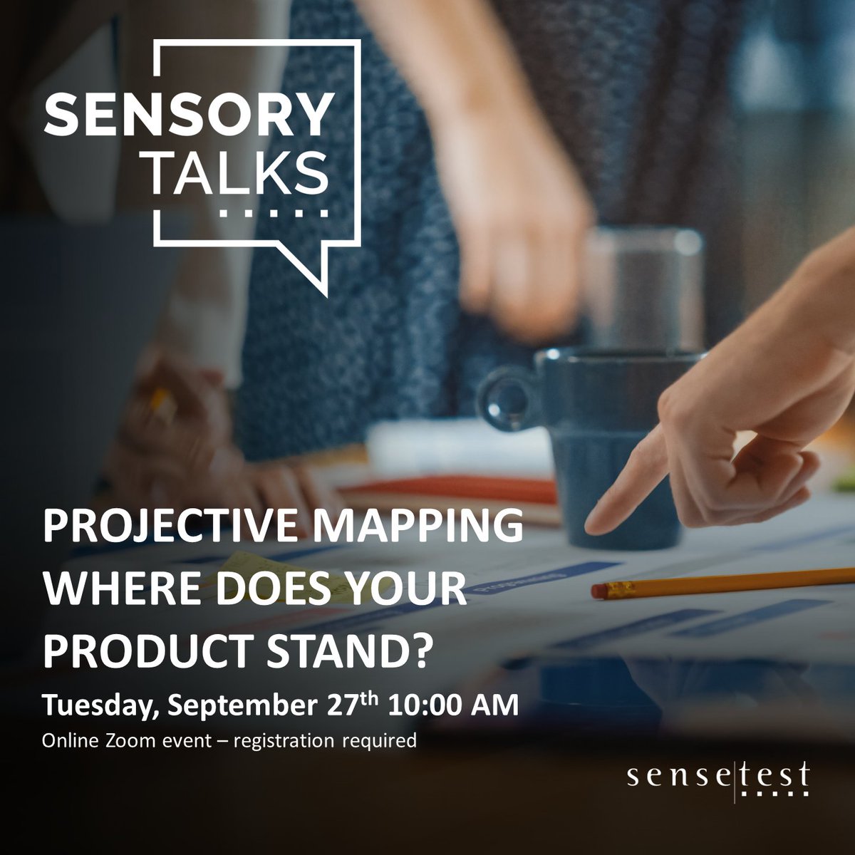 SenseTest_PT's tweet photo. 📢 1 day until our first Sensory Talks on Projective Mapping.🗺
Registration ➡  https://t.co/eJxKmXWOWh https://t.co/wF7L6hnh8f