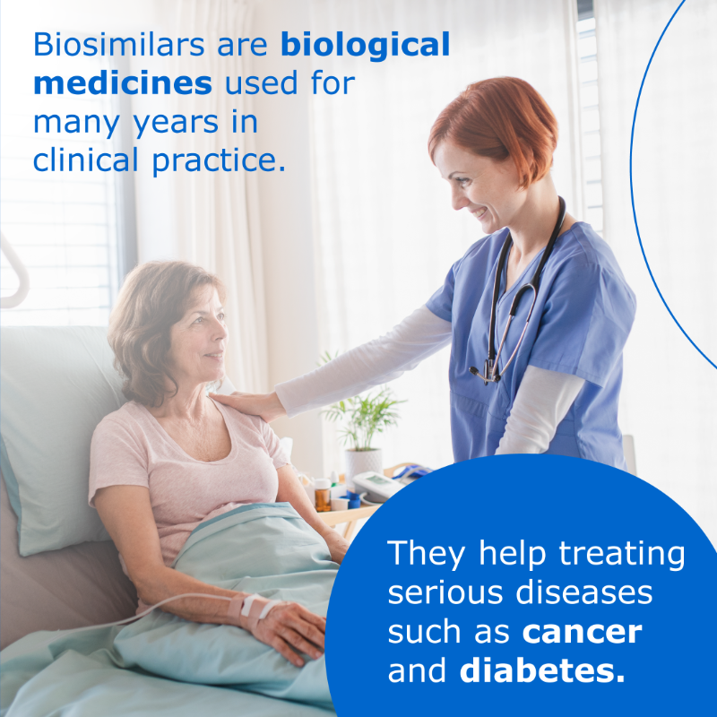 EMA_News's tweet photo. Do you know what a #biosimilar #medicine is ❓  

To date EMA has approved 8⃣6⃣ biosimilars that help treating serious diseases such as #diabetes and #cancer.

All EU-approved 🇪🇺 biosimilars are interchangeable with their reference medicine or an equivalent biosimilar ✅