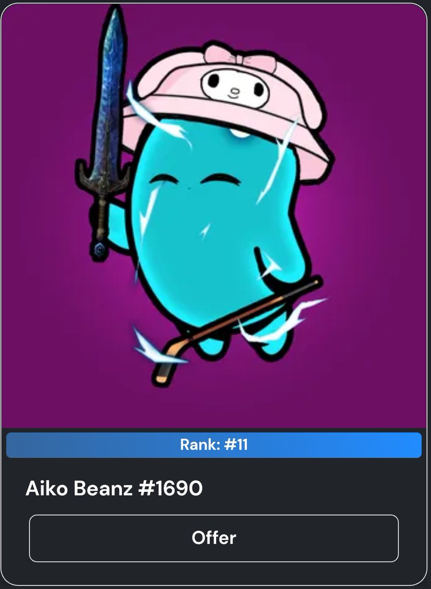 🚨SPECIAL #NFTGiveaway 🎁
Let's celebrate the Great Success of our Collection Together, we will Give this #AIKOBEANZ 
Rank 11💎

1⃣❤️&amp;🔃
2⃣Tag 4 Friends!
3⃣Join in Our Discord: discord.gg/uPGhuAFPFw

#crofam #CronosNFT #NFTcollections #nftcollectors #NFT #Giveaway #CronosNFT