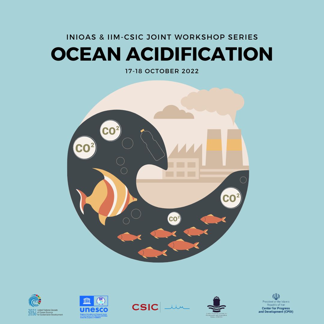 IIM_CSIC's tweet photo. 🌊"Ocean Acidification" | #Workshop online organizado polo IIM-CSIC, #INIOAS (🇮🇷) e o #RCOWA (🇺🇳), creando alianzas para investigar e monitorizar os efectos dos cambios no #océano.

📅 17 - 18/10 | 09:30 - 12h (CEST)

𝗥𝗲𝘅𝗶𝘀𝘁𝗿𝗼 𝗴𝗿𝗮𝘁𝘂𝗶𝘁𝗼 ➡ https://t.co/V2coDeLDGl https://t.co/Q67wYUd7nZ