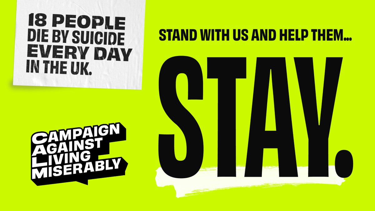theCALMzone's tweet photo. Every 59 seconds someone contacts the CALM helpline. 

Each call we take could be the one that helps someone decide to stay. That helps save their life. 

It costs just £8 to answer a call. Donate today and help someone #Stay 💚

Donate here ➡️ https://t.co/Yf3YaaIXFo https://t.co/vDvKUHkbQC