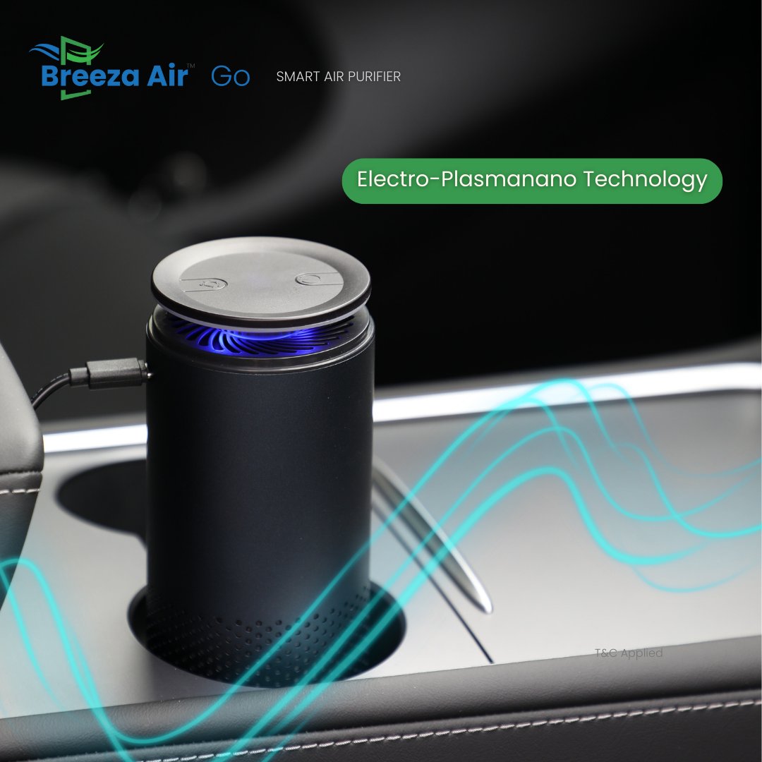 Breeza Air Go, the certified car purifier with the functional *Electro-Plasmanano * technology, efficiency up to 99.99%. 

#airpurifierforcar #portableairpurifier #carpurifier #BreezaAirGo #BreezaAir #airtreatmentspecialist #singaporebrand