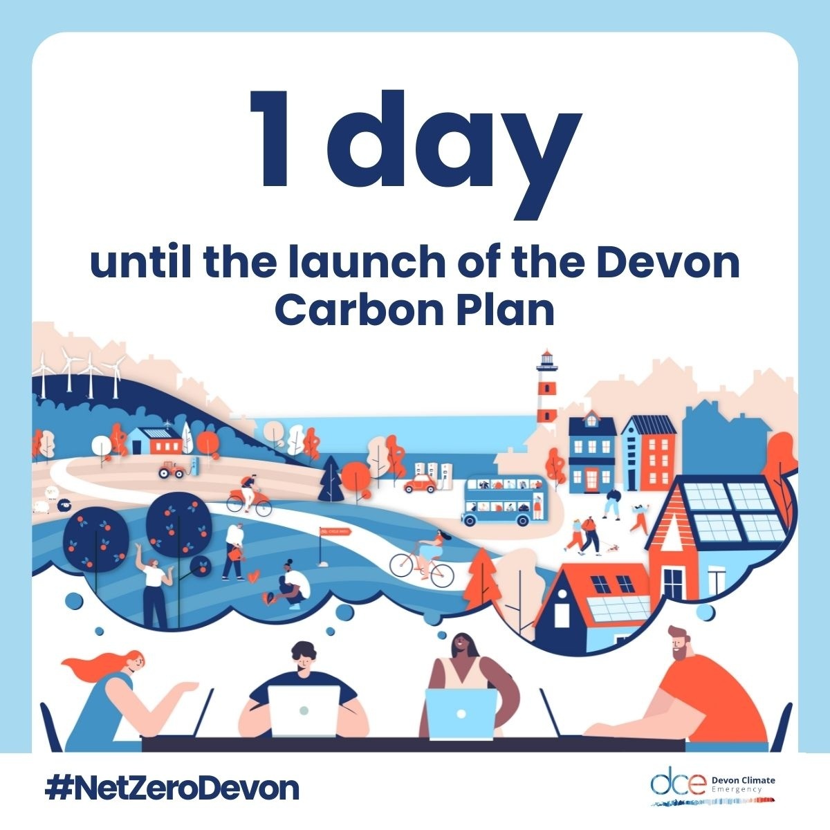 Teignbridge's tweet image. Tomorrow sees the launch of the Devon Carbon Plan which provides the roadmap for how Devon will reach net-zero emissions.  It will be available on the Devon Climate Emergency website from 9.00 am orlo.uk/n8u4w  Follow @devonclimate for updates and Q&amp;amp;As!
#NetZeroDevon