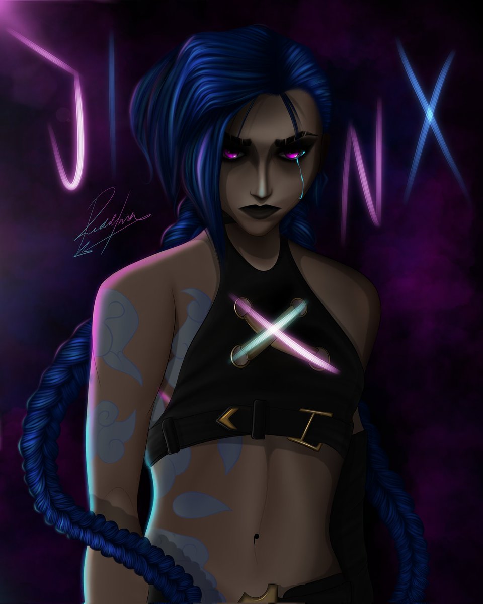 LadyInRedd_'s tweet photo. Deciding to post some of my art on here! This is actually pretty old now, might draw bby Jinx again at some point but i love this drawing 🥺 #Jinx #arcanefanart #arcane #piltoversfinest #ArcaneArt #LeagueOfLegendsFanArt #art https://t.co/UPlQ7VL3Eo