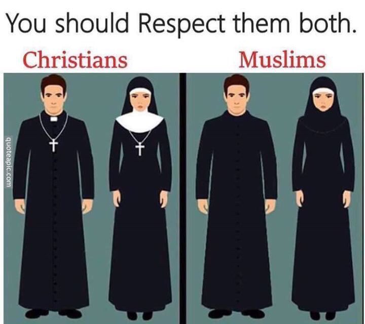 Ochi_Queen09_1's tweet photo. Hanya beda di kalung toh ?!
So.... Knp selalu ada aja yg permasyalahkan pakain muslim ???
Bahkan tereak2 kandrun... 😎😬
Fix you are stupid bong 😂🤣

Loe mo pk gmn juga, terserah Loe dah.... Tapi mbok yo ga usah juga loe usik2 cara berpakaian orang muslim
Paham yaa...?! 👊👊 https://t.co/F1B96qkDQd