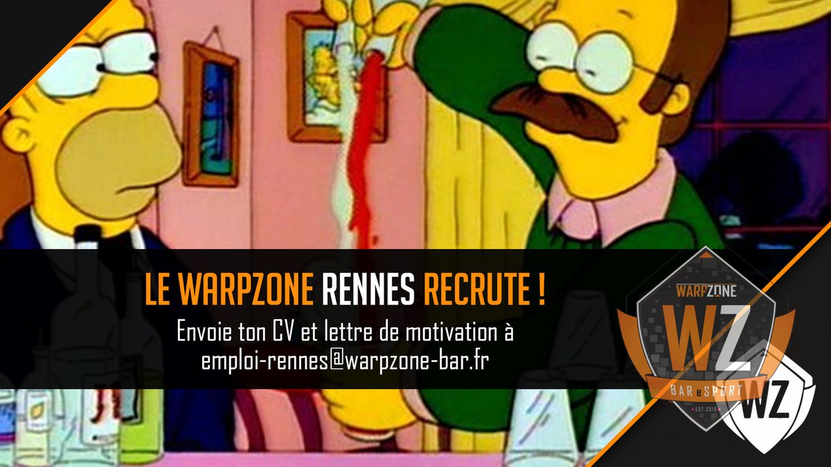 🧡 Le WarpZone Rennes recherche un CDI de 21h / semaine !
Pas du métier ? Tentez votre chance ! Nous formons au bar, aux produits...

Horaires fin de semaine, salaire  selon expérience (Grade / Echelon )

Candidature (CV + Lettre) : emploi-rennes@warpzone-bar.fr
RT apprécié