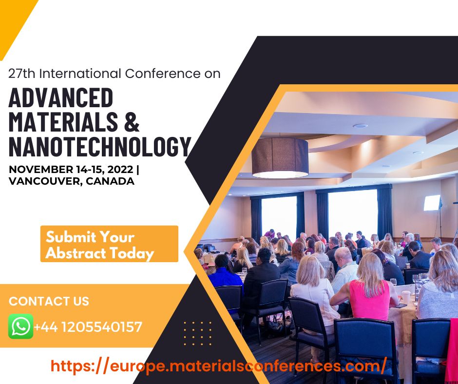 material_confe's tweet photo. 🤝We invite you all to join us upcoming Conference “27th International #Conference on Advanced #Materials &amp; #Nanotechnology” which will be held during November 14-15, 2022.
🌐https://t.co/ztIQzMBc3s
#Engineering #AdvancedMaterials2022 #polymers #nanomedicine #semiconductor https://t.co/BRi4Yv3Dbq