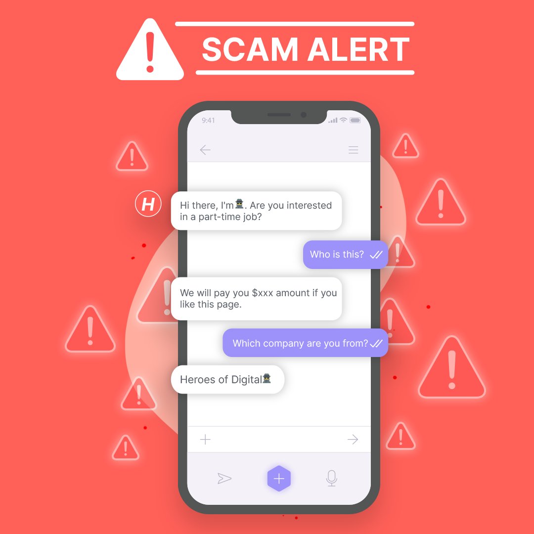 heroesofdigital's tweet photo. Caution: There have been entities disguising as one of our staff. Caution to all stakeholders not to fall victim to such or similar approaches. 

Contact us directly through social media or call at +65 6802 3658 for immediate verification before replying to the impersonator. https://t.co/kELFebAmj4