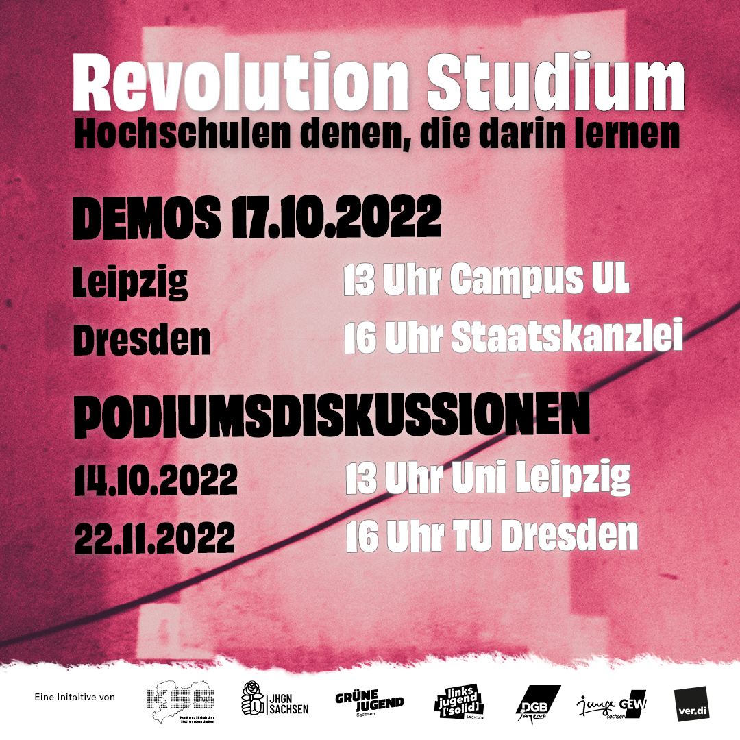 Junge GEW Sachsen (@jungegewsachsen) on Twitter photo Das #Hochschulgesetz in Sachsen wird novelliert - das ist der Zeitpunkt, studentische Perspektiven einzubringen! Deswegen sind wir Teil der Kampagne der <a href="/KSS_SN/">Konferenz Sächsischer Studierendenschaften</a> und diversen Jugendorgas. Informiert euch und bringt euch ein, um mehr studentische #Mitbestimmung, bessere #Lehre 1/2 Das #Hochschulgesetz in Sachsen wird novelliert - das ist der Zeitpunkt, studentische Perspektiven einzubringen! Deswegen sind wir Teil der Kampagne der <a href="/KSS_SN/">Konferenz Sächsischer Studierendenschaften</a> und diversen Jugendorgas. Informiert euch und bringt euch ein, um mehr studentische #Mitbestimmung, bessere #Lehre 1/2