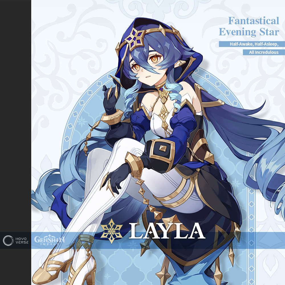 Layla ‧ Fantastical Evening Star
Half-Awake, Half-Asleep, All Incredulous

A Rtawahist student, Layla specializes in Theoretical Astrology and draws star charts tirelessly in order to write her thesis.

#GenshinImpact #Layla